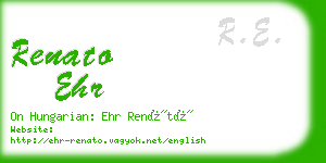 renato ehr business card
